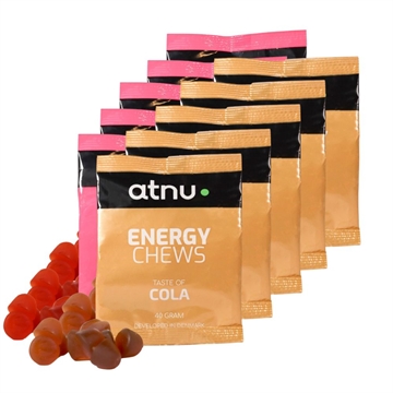 ATNU Energy Chews - Mix 10 x 40g - Cola og Hindbær